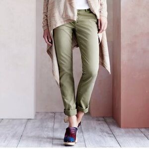 Pilcro and the Letterpress Hyphen Chino pants Womens 32 Washed Green Ankle Fall